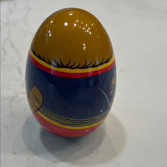 NHL St. Louis Blues STAN'KA Russian Wooden hand-painted Rocking Vintage doll - Picture 3 of 9